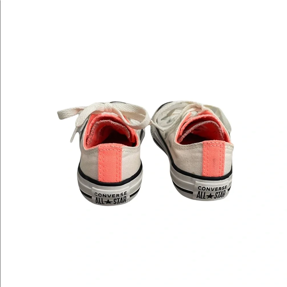 Converse Ox White Hyper Orange Girls Size 12 Converse All Star Chucks Low Tops